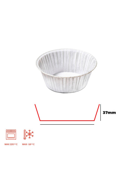 CÁPSULA 62x37 mm BLANCA MUFFIN CA4050 (250u)Cápsulas especiales