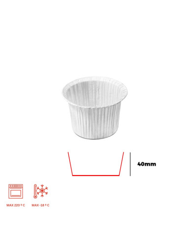 CÁPSULA 45x40 mm BLANCA MUFFIN ALA CA5400 (150u)Cápsulas especiales