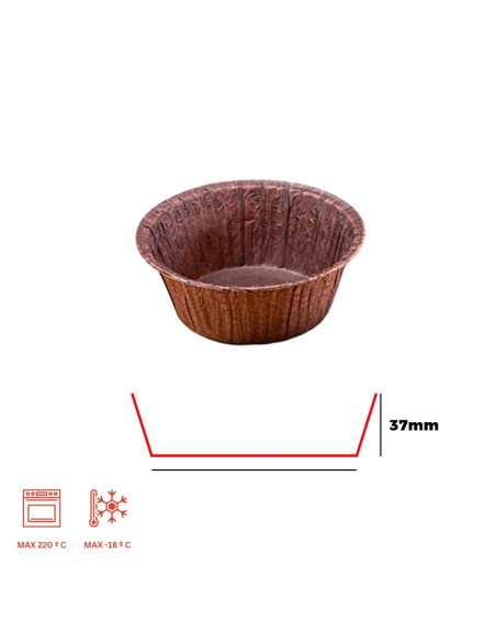 CÁPSULA 62x37 mm PK(225u) MARRÓN MUFFIN CA4050Cápsulas especiales