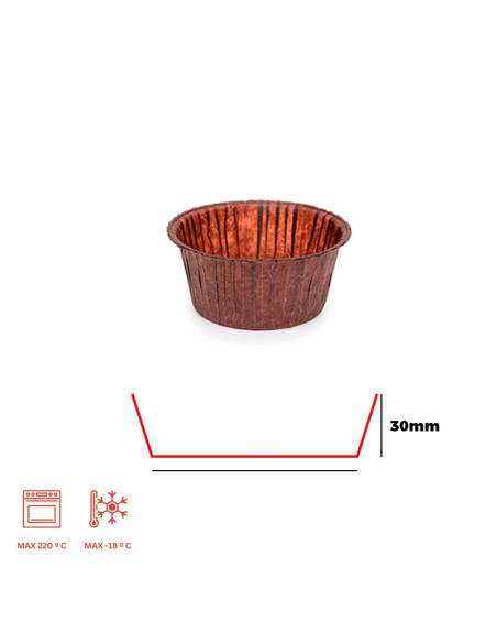 CÁPSULA 50x30 mm PK(270u) MARRÓN MUFFIN CA8640Cápsulas especiales