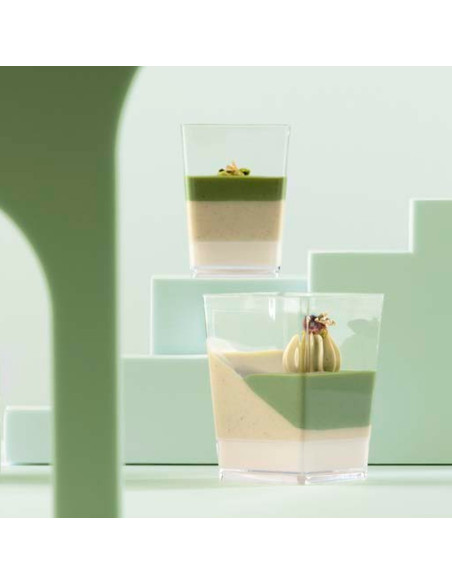 VASO CUADRADO CLÁSICO (100 uds.)Vasos Pastelería