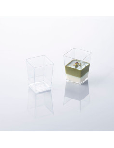 VASO CUADRADO CLÁSICO (100 uds.)Vasos Pastelería 2