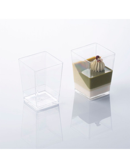 VASO CUADRADO CLÁSICO (100 uds.)Vasos Pastelería