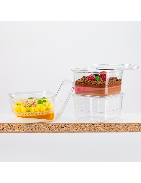 VASO KUBITO 83x83xh49mm 210ml (100 uds.)Vasos Pastelería