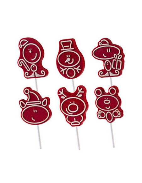 MOLDE PIRULETAS LOLLYPOP NAVIDAD POLICARBONATOPiruletas