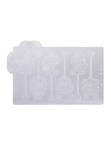 MOLDE PIRULETAS LOLLYPOP NAVIDAD POLICARBONATOPiruletas