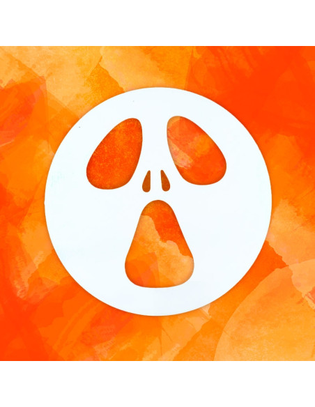 PLANTILLA HALLOWEEN CARA SCARY D150x3mmToppers y plantillas