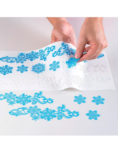 TAPETE TRD18 SNOWFLAKES 400 x 200 mmTapetes Silicona