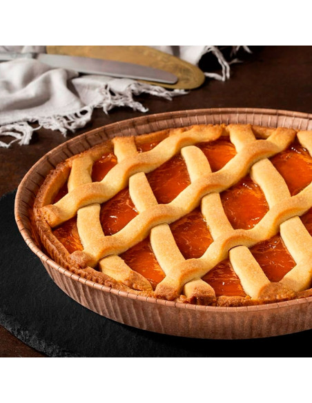 MOLDE REDONDO MARRÓN D90xh21mm CA (2250 uds.)Moldes Papel