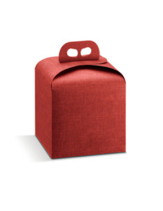 CAJA PANETTONE 200x200x180mm PK(10u) SETA BURDEOS