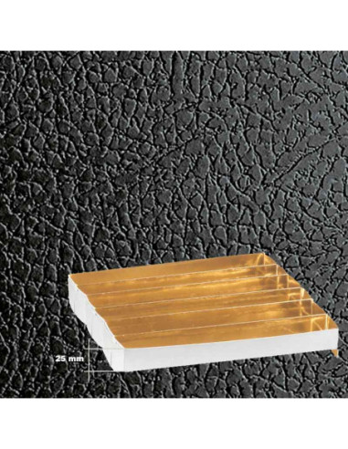 ESTUCHE 145x145x35mm (i25) PIEL NEGRA TAPA PK(10u)-1