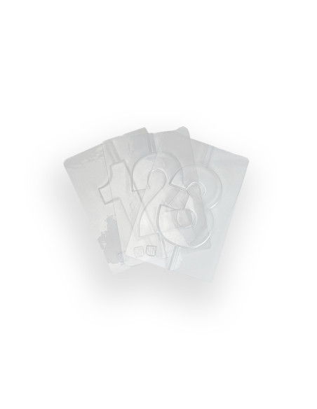 MOLDE PVC LOTE NÚMEROS 0-9 VELAS GRANDES 15cmPvc Velas y pastillaje