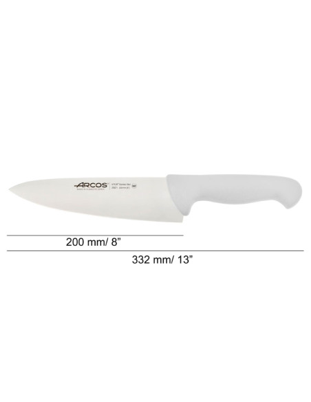 CUCHILLO 200 mm COCINERO BLANCO 2900 ARCOSCuchillos