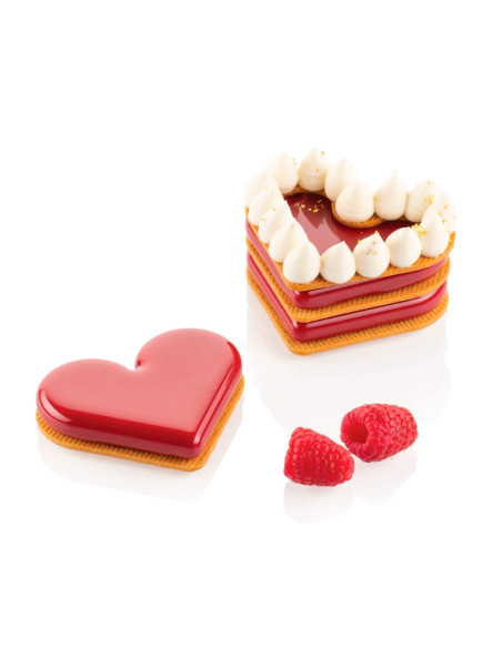 MOLDE LEVEL HEARTS 35 - 80x 66 xh12 mm 8c x 35mlBuffet