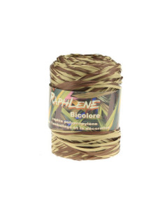CINTA RAPHLENE 12,5mm BICOLOR CLARO/CHOCO (100m)