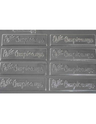 MOLDE PVC FELIÇ CUMPLEANYS 105x26x4mm (8c)
