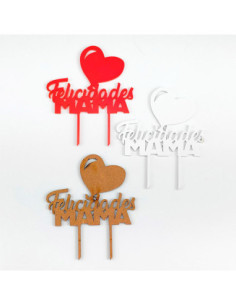 TOPPER FELICIDADES MAMÁ