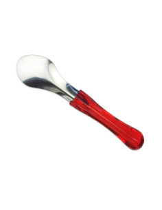 ESPATULA HELADO 26cm IN.18/10 MANGO ROJO TRANSP.