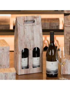 ESTUCHE 2 BOTELLAS 180x90x385mm (5u) SKIN VINACCIA 2
