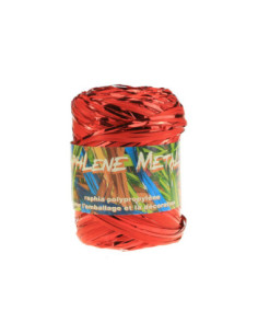 CINTA RAPHLENE METAL ROJO. 12,5mm (100m)