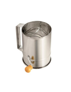 TAMIZ HARINA D10.5 x h14.5 cm INOX MANIVELA