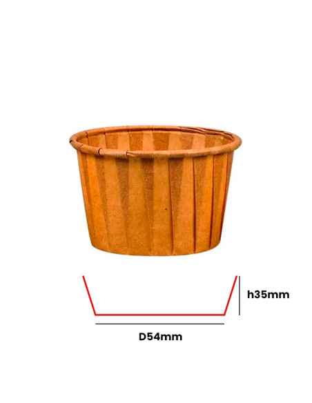 CÁPSULA 222 D54x35mm KRAFT CON BORDE (200 uds.)