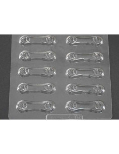 MOLDE PVC LENGUA DE GATO 63x17x5mm (10c)