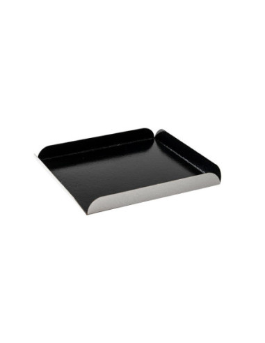 CARTÓN CUADRADO 22x22+2 cm PK(50u) NEGRO/PORCELANA