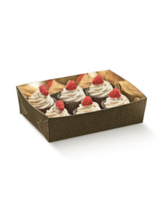 VASCHETTA 100x70x35mm PK (10u) PIEL MARRÓN