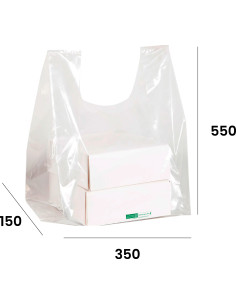BOLSA 350/150 550 mm PK(100) FONDO PLANO 50 micras