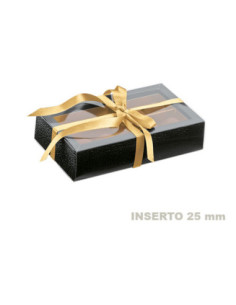 ESTUCHE 145x75x35mm (i25) PIEL NEGRA TAPA PK (10u)