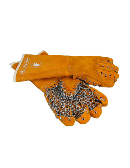 GUANTE 5 DEDOS 40cm MALLA METALICA (PAR)