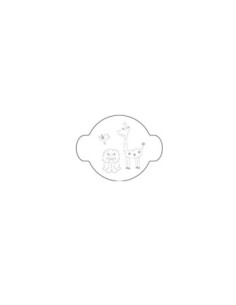 PLANTILLA STENCIL 40-WST006 D100mm LEÓN/JIRAFA