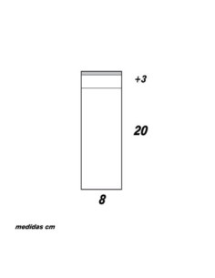 BOLSA 80x200+30mm SOLAPA ADHESIVA (100u)