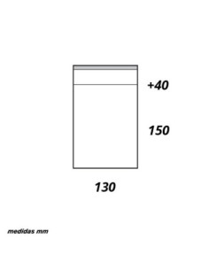 BOLSA 130x150+40mm SOLAPA ADHESIVA (100u)