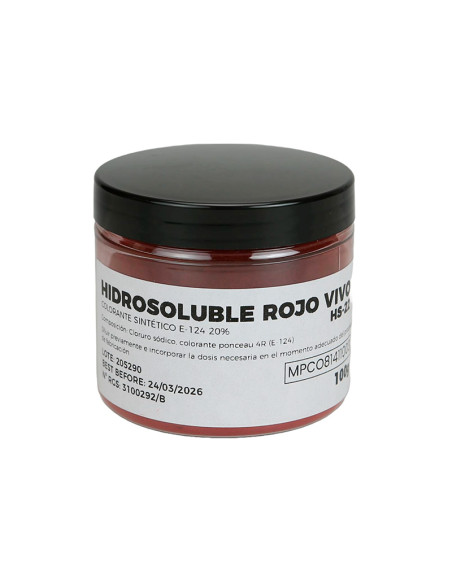 COLORANTE POLVO HIDROSOLUBLE ROJO VIVO PUNZO 100gHidrosolubles Polvo