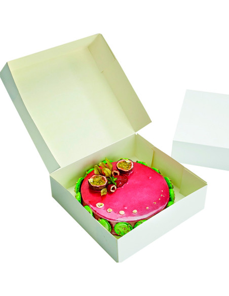 CAJA TARTA BLANCA 16x16x8cm (50 UDS.)Pastelería