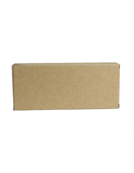 CAJA TURRON KRAFT 21x9x3cm BL(25u) +INSERTO