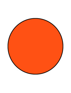 DISCO REDONDO 20cm NARANJA/NG PK(50)Discos redondos 2