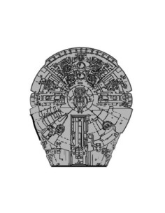 MOLDE PVC NAVE ESPACIAL HALCÓN 250x200x70mm