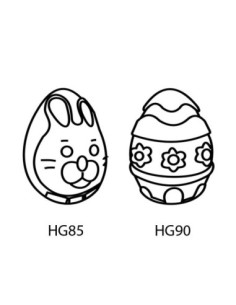 MOLDE PVC HUEVO DECORADO H90mm 2ud