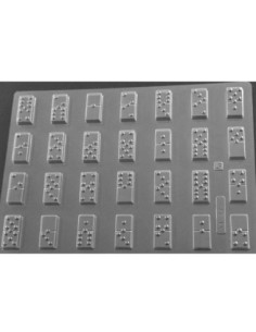 MOLDE PVC DOMINÓ 28 FICHAS 43x21x7mm (28c)