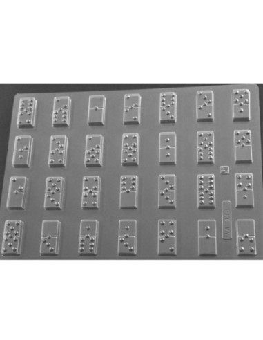 MOLDE PVC DOMINÓ 28 FICHAS 43x21x7mm (28c)