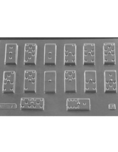 MOLDE PVC ARVA871 FICHAS DOMINÓ 40x20x10mm