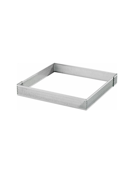 MARCO CUADRADO PERFORADO H20mm INOX CANTOS RECTOS