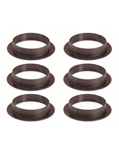KIT TARTE RING ROUND D80 molde+ 6 rings-2