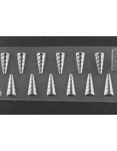 MOLDE PVC CUERNO UNICORNIO D20 x h40mm (12c)