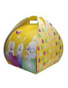 CAJA PASCUA AMARILLA 25x25x32cm PK (25u) CUADRADA