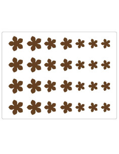 CHABLON 34 FLORES 3 tamaños 28p 39X29cmChablons 2