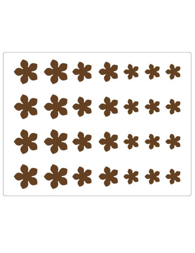 CHABLON 34 FLORES 3 tamaños 28p 39X29cmChablons